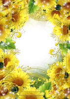 Рамка – Цветы солнца