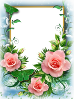 Рамка онлайн с цветами - Любимые розы