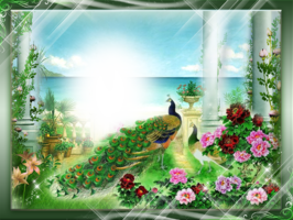Фотоэффект онлайн в красивом саду