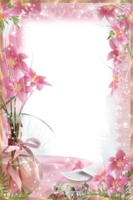 Женская рамка - Розовые лилии