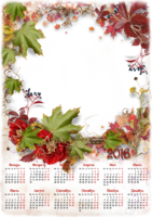 Календарь с кленовыми листьями