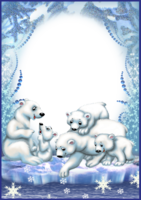 Детская рамка – Белые медведи