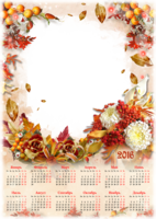 Календарь с цветами осени