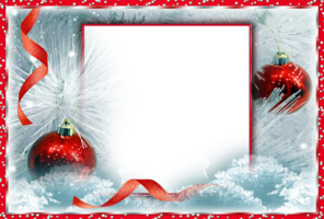 Новогодняя рамка - Серебристая ель