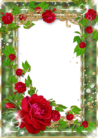 Цветочная рамка - Красная роза