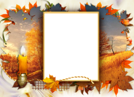 Осенняя рамка – Свеча