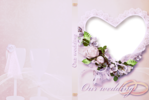Свадебная обложка для CD-диска с белыми цветами