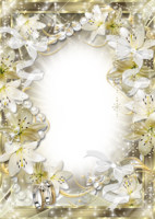 Свадебная рамка – Жемчуг и лилии