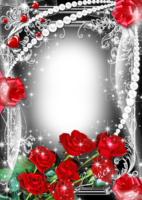 Рамка онлайн - Романтические розы